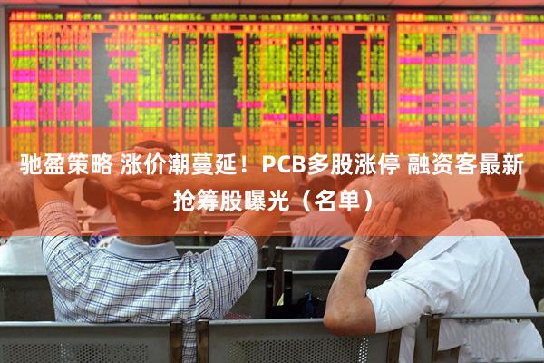 驰盈策略 涨价潮蔓延！PCB多股涨停 融资客最新抢筹股曝光（名单）